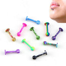 10x/Set 16G Stainless Steel Tragus Ball Lip Labret Ring Bar Piercing Jewelry  JR