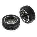 RC Flat Racing Tires Tyre Wheel Rim for HSP HPI 1/10 On-Road Car 6017 Black