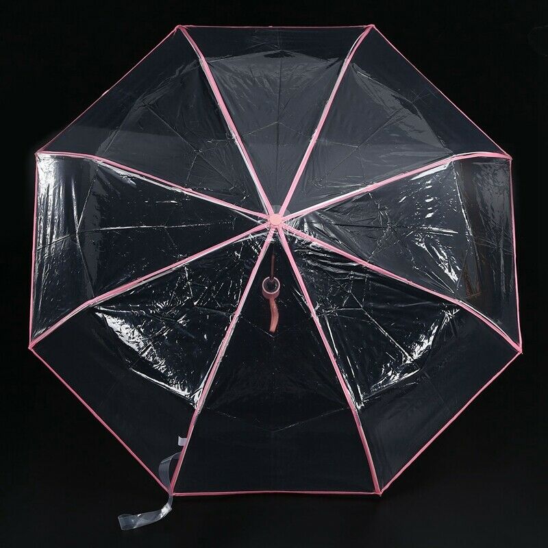 Transparent Umbrella Automatic Umbrella Rain Women Men Sun Rain Auto Umbrel B2Z1