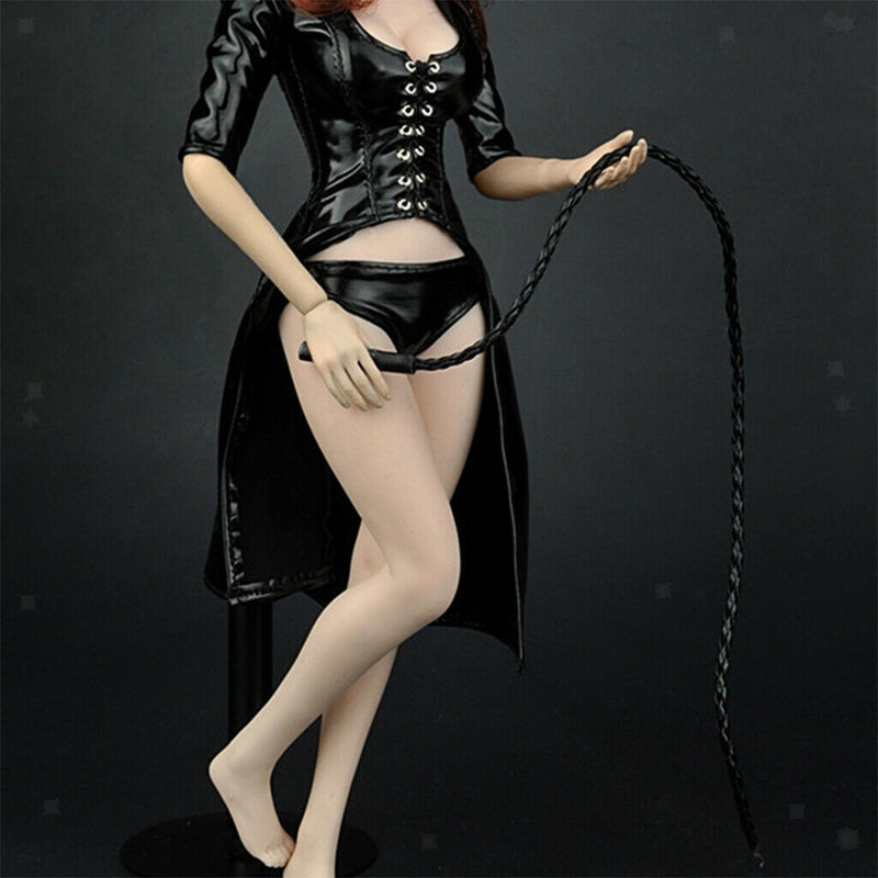 1/6 Scale PU Clothes Hooded Coat Underpants Whip Set for 12" Action Figures