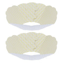 2x Pet Anti-bite Paper Collars Dog Resuable Collapsible Collar Paw Pattern-L