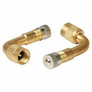 2pcs Valve Extension Valve Extension Adapter Tire 90 Degree Bent Metal Angl