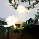 50Leds Rose Flower Led Fairy String Lights Solar Powered Wedding Valentine' Z6N6
