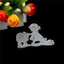 Girl Baby Carriage Rabbit Bunny Cutting Dies Stencils Paper Card Embossing Cr JR