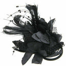 Feather Lace Flower Corsage Hair Band Clip Brooch Pin Cocktail Fascinator N2B1