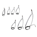 7pcs Fishing Rod Guides Tip Top Repair Kit Double Leg Boat Fishing Rod Guide