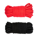 2x 6mm Tying Cotton Cord Thread Games Macrame Jewellery DIY Black+Red - 10m