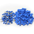 100 Insulated Crimp Terminals Electrical Connectors Auto Wiring Spade Bu RWU