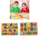 2pcs Toddlers Wooden Puzzle Boards Toys Alphabet Lowercase Letter Number 0-9
