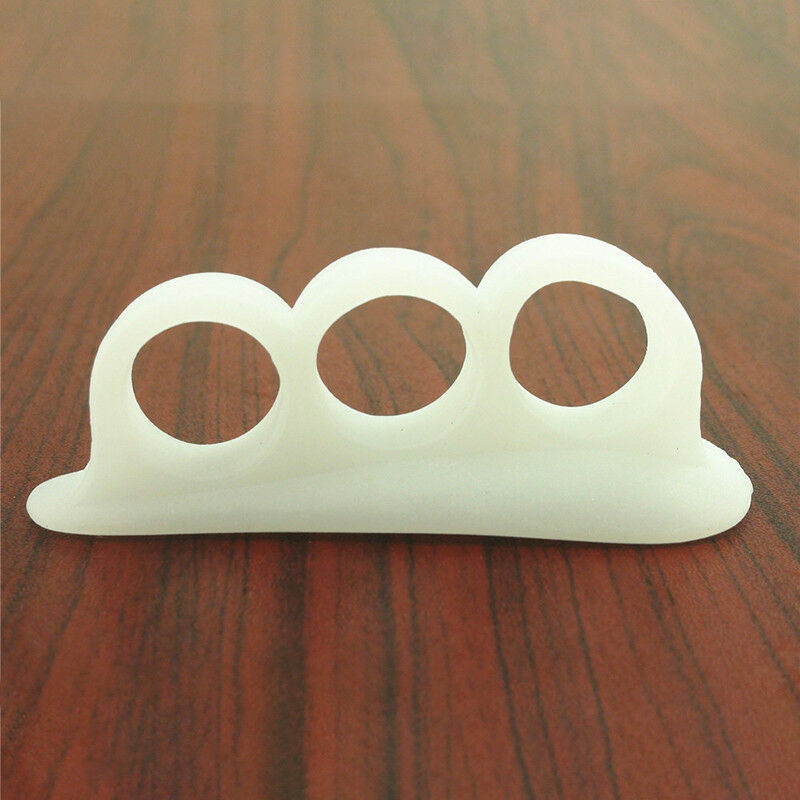 2x Silicone Gel Toe Finger Separator Bunion Guard Hallux Valgus Foot Massager