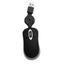 Black Retractable Cable USB Wired Optical Gaming Mice Mouse for PC Computer