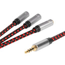 3.5mm Male to 3 Female Audio Splitter Cable Headphone Microphone AUX Cord A