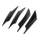 4Pcs Black Car Front Bumper Lip Splitter Fins Body Spoiler Canards Refit Kit