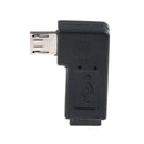 2X 90 Degree Micro Left &Right Angle USB Male to Female Plug Adapters Charger~Z