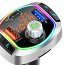 Car Bluetooth FM Transmitter Type-C PD Fast Charge Kit Hands-Free Call