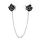 Retro Shawl Clips with Chain - Pack of 3 - Cardigan Shrug Sweater Clips Clasp,