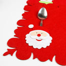 Christmas table mats and fork sets of dual-use non-woven fabric table mats