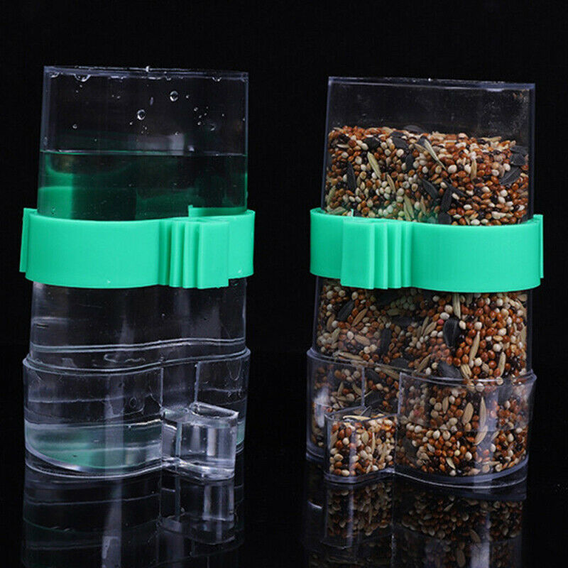 Bird Food Water Feeding Automatic Drinker Parrot Pet Dispenser Cage wit XGN