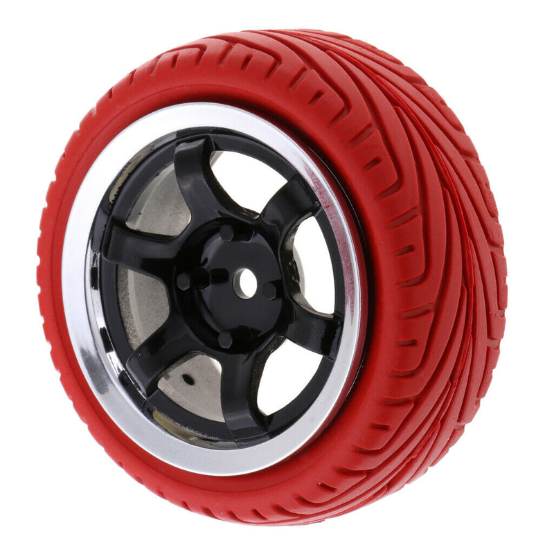 1:10 On Road Racing RC Car Rubber Wheels Tyres Rims HSP HPI 94122/94123 Red