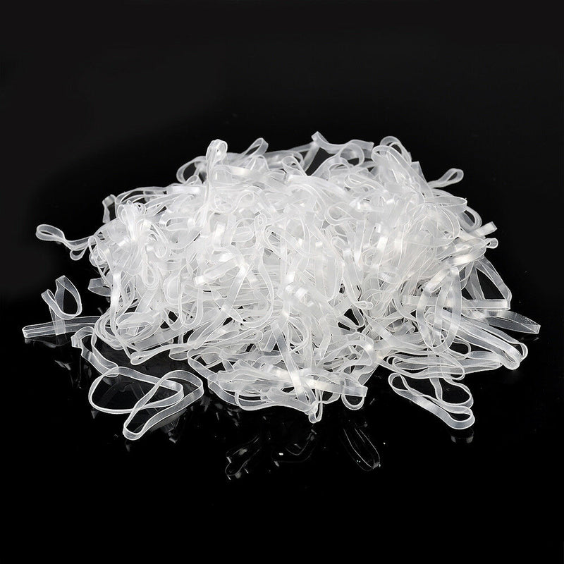 500PCS Elastic Hair Bands Braiding Rubber Band Tiny Poly Small Hair Rope Hot