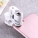 60X Mobile Phone Microscope Macro Lens Zoom Micro Camera Clip LED Lig with Favor