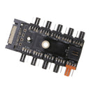 Suit for 12V 4Pin Fan Aluminum 1 to 10 Channel Hub SATA Interface Power Splitter