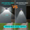 2pcs 100LED Three-sided Solar Motion Sensor Wall Light Outdoor Garden Lamp A