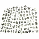 Animal Charms, Wholesale Bulk 100 Pack Mixed Tibetan Pendant Charms for Jew
