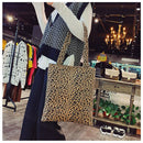 Leopard Print Pouch Women Crossbody School Shopping Shoulder Tote Bag