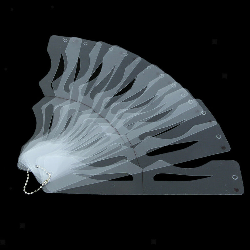 12 Eyebrow Grooming Shaping Stencil Kit Brow Template Makeup Shaper DIY Tool