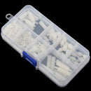 180PCS M3 Nylon White Hex M-F Spacers/ Screws/ Nuts Assorted Kit, Standoff, G7Y2