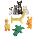 4pcs Durable Animal-Shape Pet Dog Chewing Toys Set Tooth Clean Cotton Rope Toys
