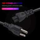 For Laptop PC Adapter 1.8m/6ft 3-Prong AC Power Cord Cable 3 Pin US Plug