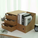 Brown Paper Desktop Drawer Type Sundries Storage Box Office Organizer DIY S P6O8