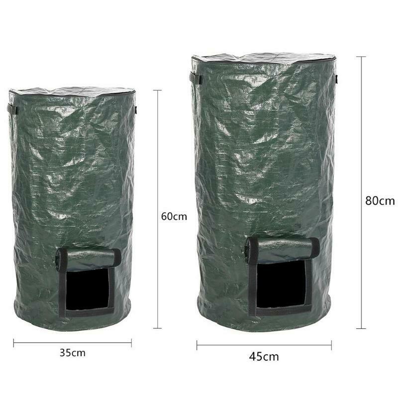 Organic Waste Kitchen Garden Yard Compost Bag Environmental PE Cloth Plante
