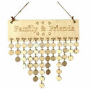Family&Friends Hanging Calendar Wooden Board Birthday Reminder Plaque Home