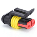 5x 2Pin Car Waterproof Electrical Connector Plug With Wire AWG Marine Black OHK
