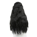 27 inch Long Mix Women Wigs with Bangs Heat Resistant Synthetic Kinky Curly