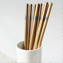 Chinese Bamboo Chopsticks Reusable Tableware Kitchen Utensil Tool 5 Pairs/Set