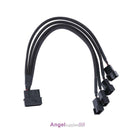 4pin IDE Molex to 4-Port 3Pin/4Pin Cooler Cooling Fan Splitter Power Cable