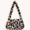 Animal Pattern Underarm Bag Women Mini Plush Shoulder Handbags Purse (8)
