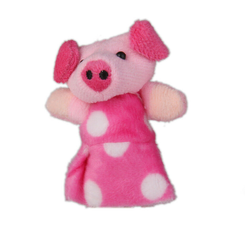Three Little Pigs Animals Finger Puppets Plush Toys Nursery  Fairy Tale