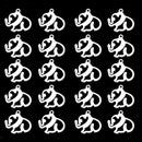 20 Pieces Stainless Steel Good Luck Elephant Charms Pendants Spacer Beads