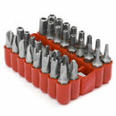 33PC SECURITY BIT SET SCREWDRIVER TOOL HOLDER TORX STAR HEX SPANNER SCREWS D8B4