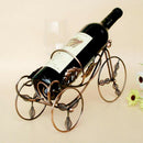 Wine Bottle Holder Stands Elegant Iron Tricycle Shape Desktop Decor