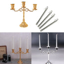 Alloy Candelabrum Candelabra Candle Holder Stand with 4 Spiral Twist Candles