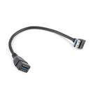 Usb 3.0 Angle 90 Degree Extension Cable Male To Female Adapter Cord Data Do