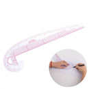 Styling design plastic ruler 3 in 1 french hip straight curve comma ruler too&M