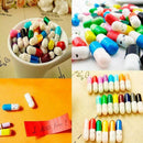 50X Message in a Bottle Capsule Letter Cute Love Friendship Half Color Pills LJ
