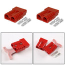 2pcs 600V 50A Electronic Plug Power Double Poles Connector with Copper Contacts